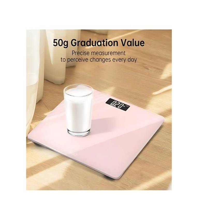 Deli 86120 Balance électronique à surface en verre, Avec une capacité max de 150kg